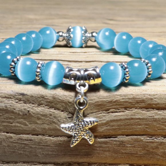 Starfish Opal Beaded Bracelet - Blue - Picture 3 of 5
